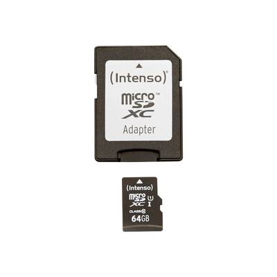 Intenso Premium microSDXC-Karte  64 GB Class 10, UHS-I inkl. SD-Adapter