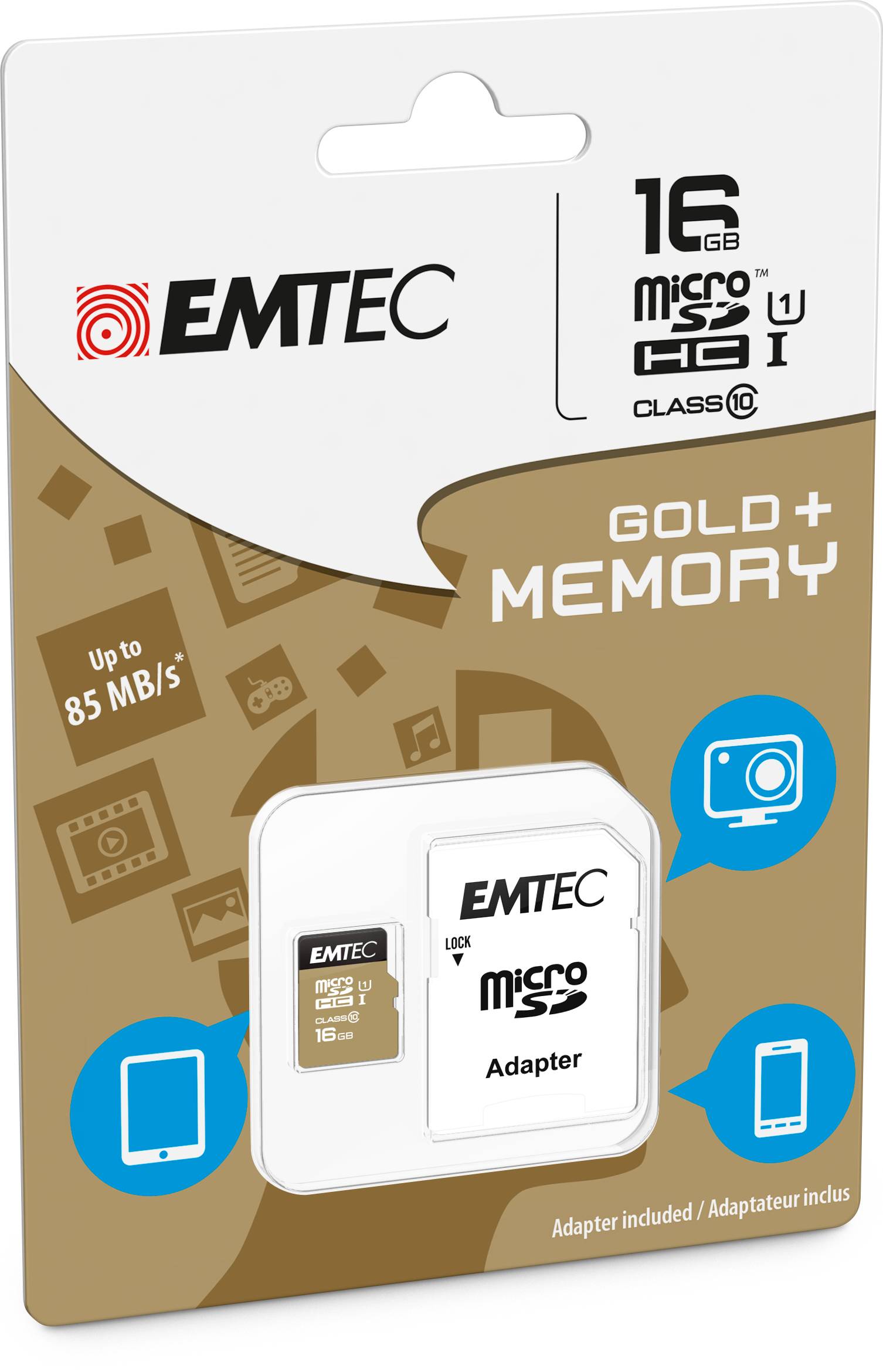EMTEC Gold+ - Flash-Speicherkarte (SD-Adapter inbegriffen)-5