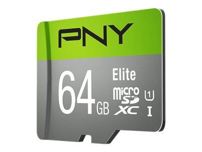 PNY Elite - Flash-Speicherkarte - 64 GB - UHS-I U1 / Class10-4