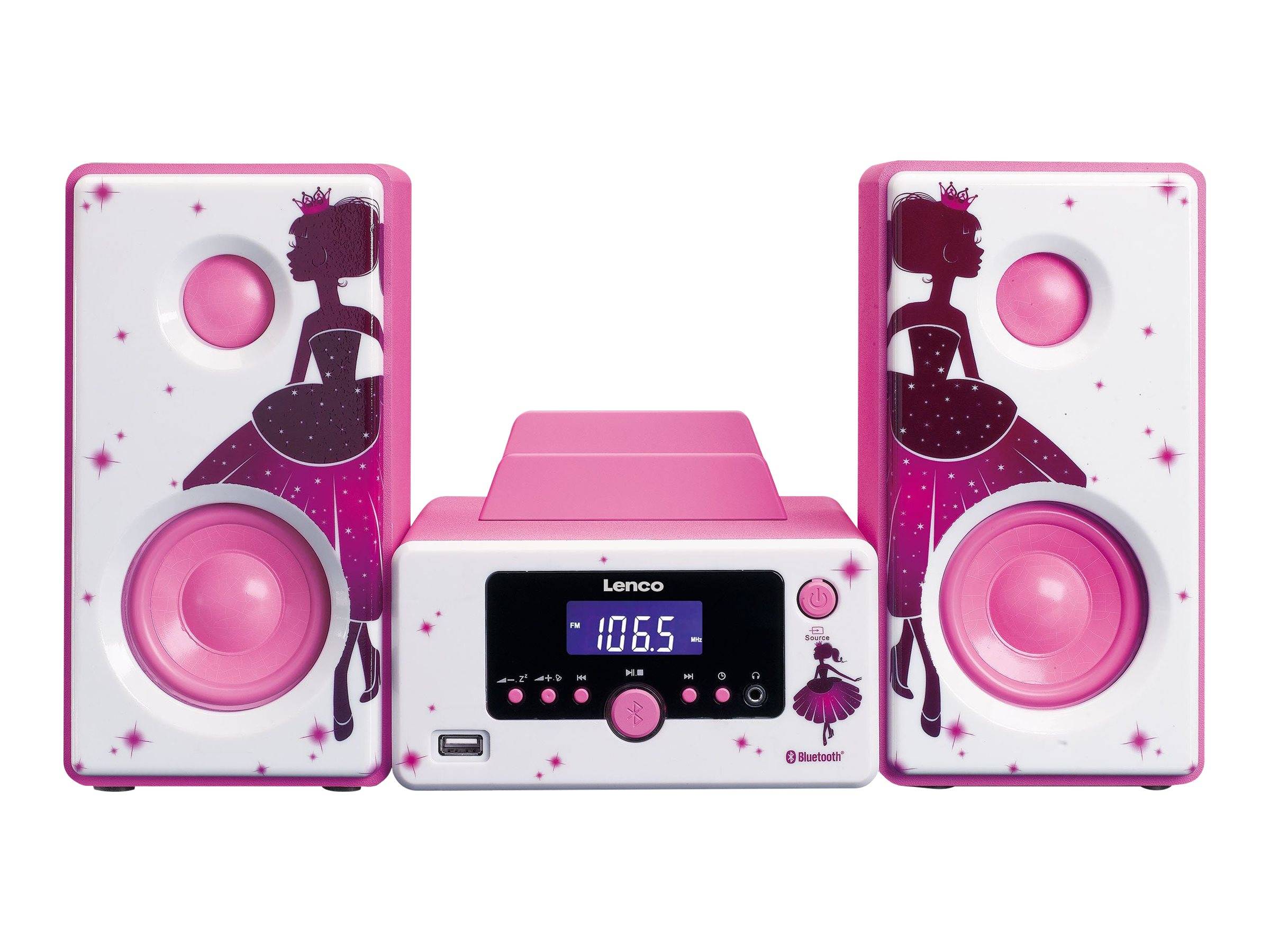 Lenco MC-020 - Microsystem - 2 x 5 Watt - Prinzessin-0
