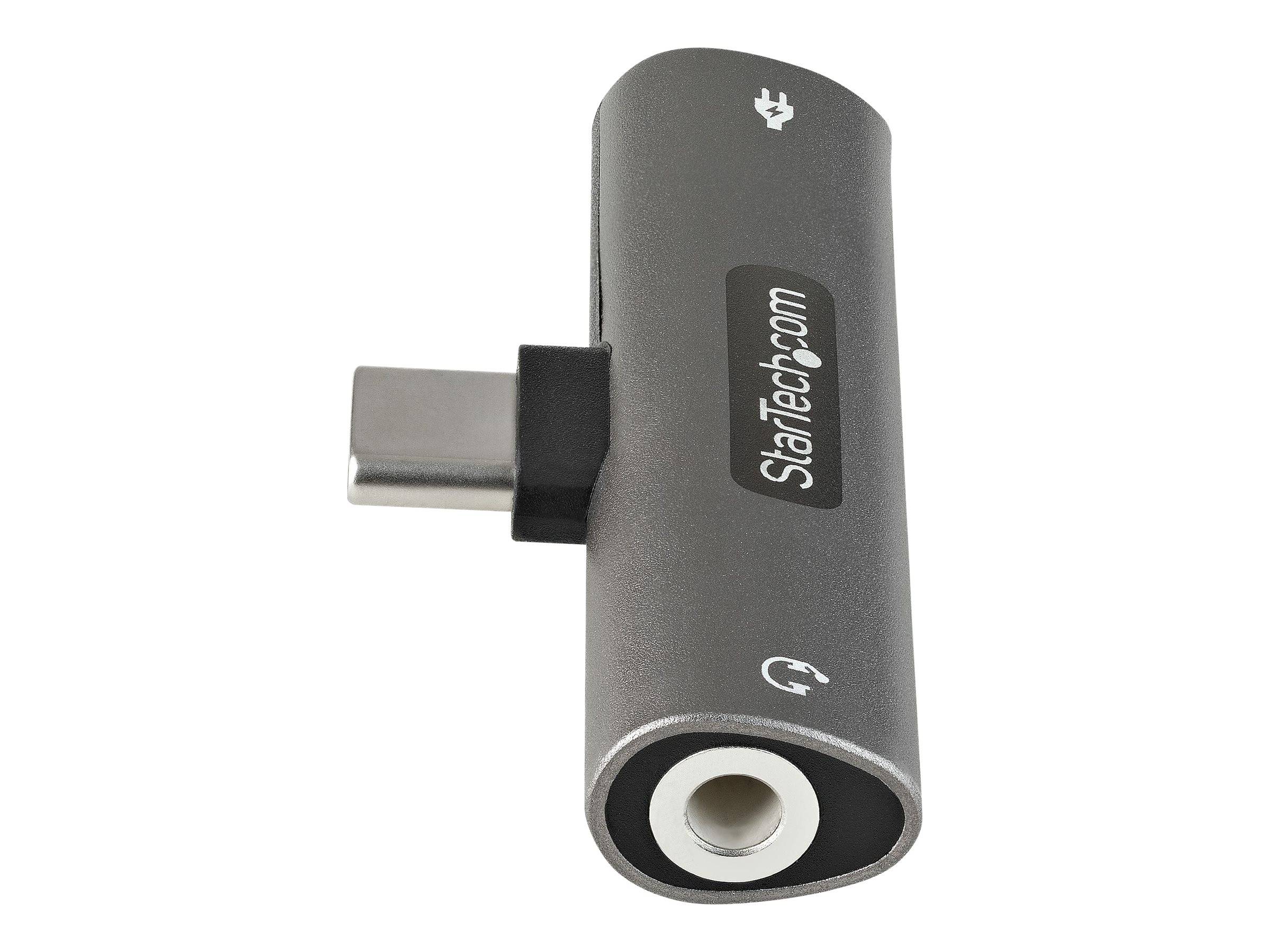 StarTech.com USB-C Audio- und Ladeadapter - USB-C-Audio Adapter mit 3,5-mm TRRS Kopfhörer-/Headset Buchse und 60W USB Ty-2