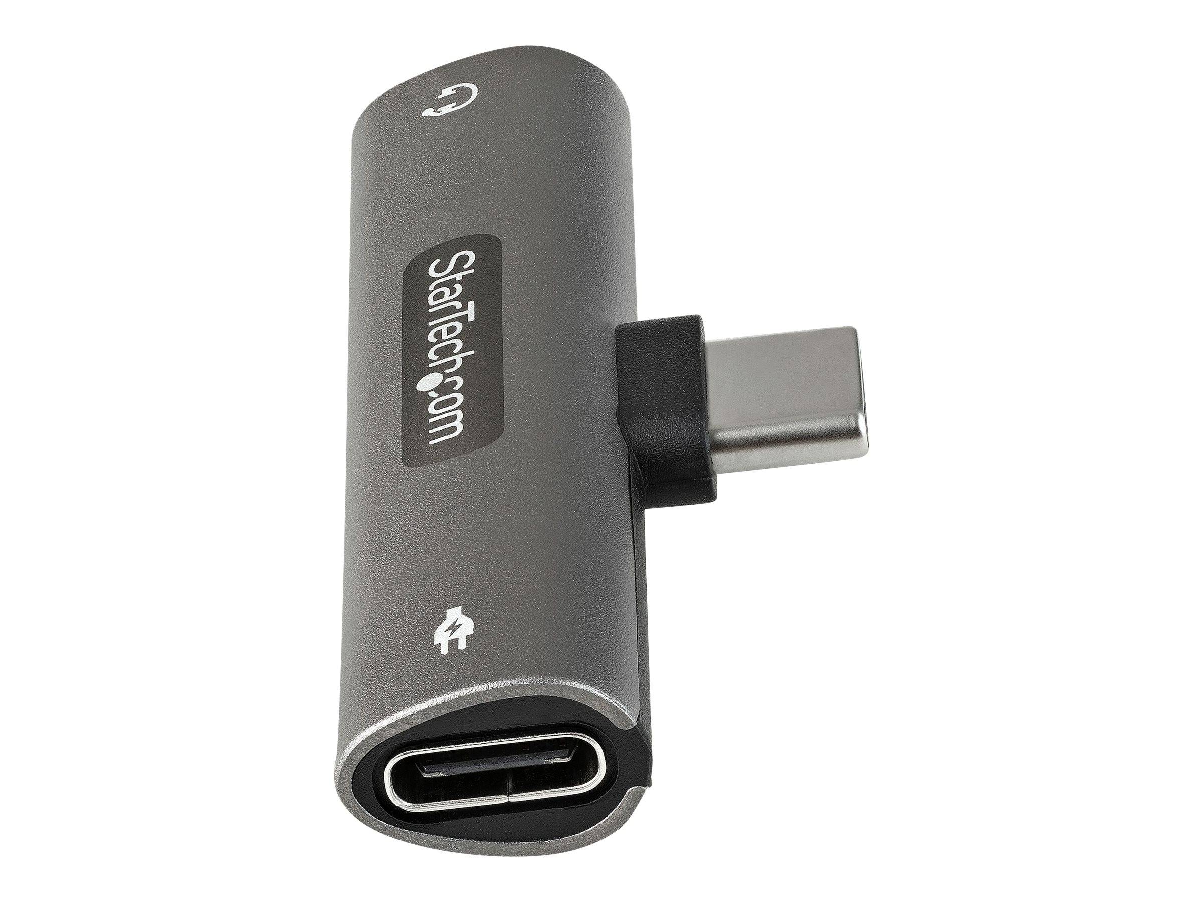 StarTech.com USB-C Audio- und Ladeadapter - USB-C-Audio Adapter mit 3,5-mm TRRS Kopfhörer-/Headset Buchse und 60W USB Ty-3