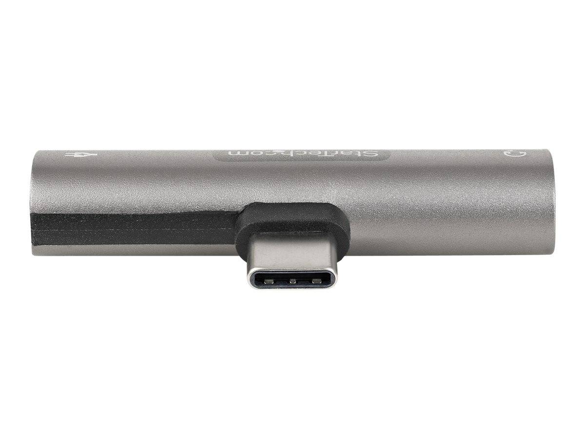 StarTech.com USB-C Audio- und Ladeadapter - USB-C-Audio Adapter mit 3,5-mm TRRS Kopfhörer-/Headset Buchse und 60W USB Ty-4