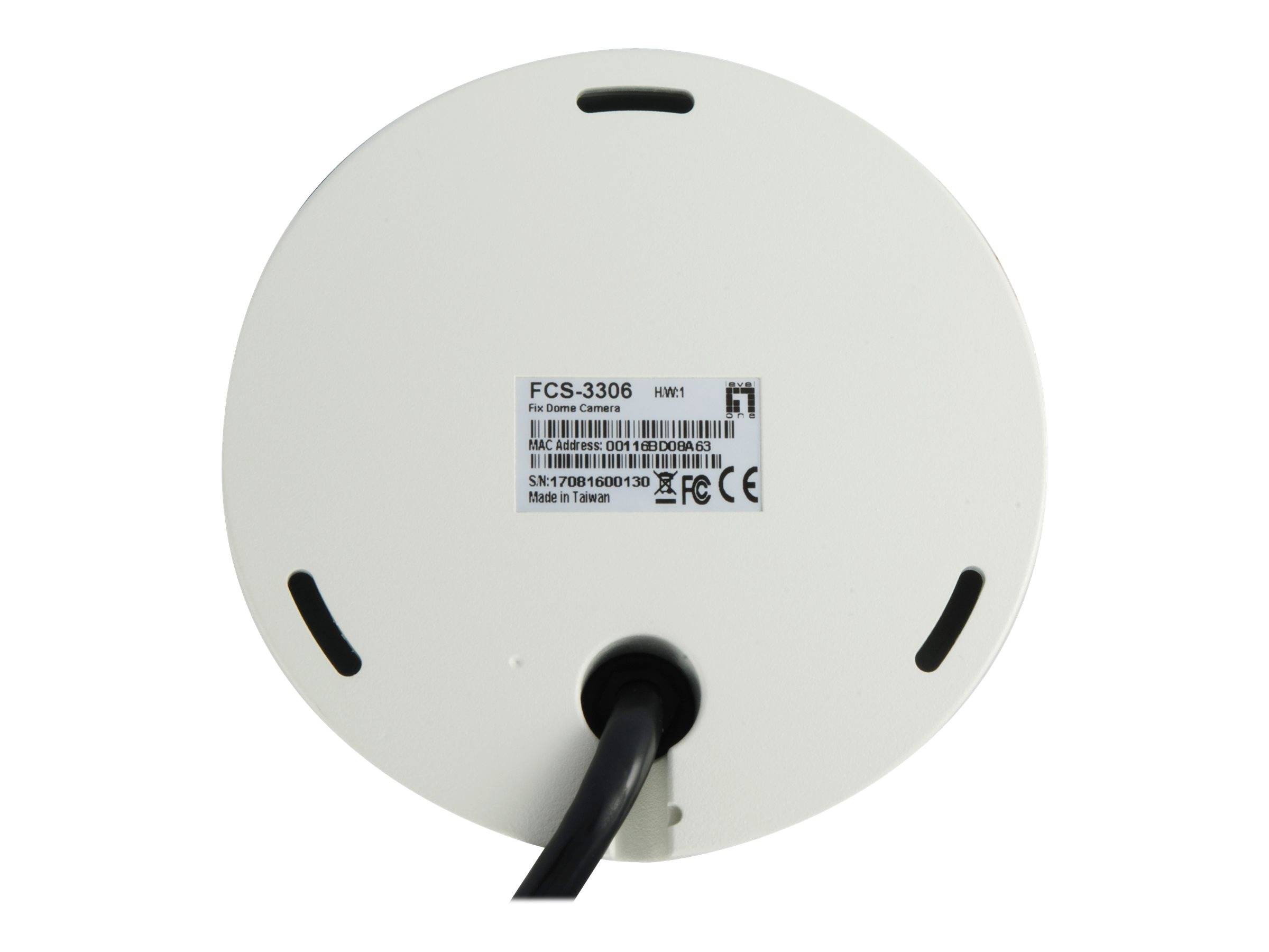 LevelOne FCS-3306 - Netzwerk-Überwachungskamera - Kuppel - Außenbereich - Vandalismussicher / Wetterbeständig - Farbe (T-4