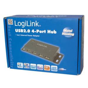 LogiLink - Hub - 4 x USB 2.0 - Desktop, wandmontierbar-5