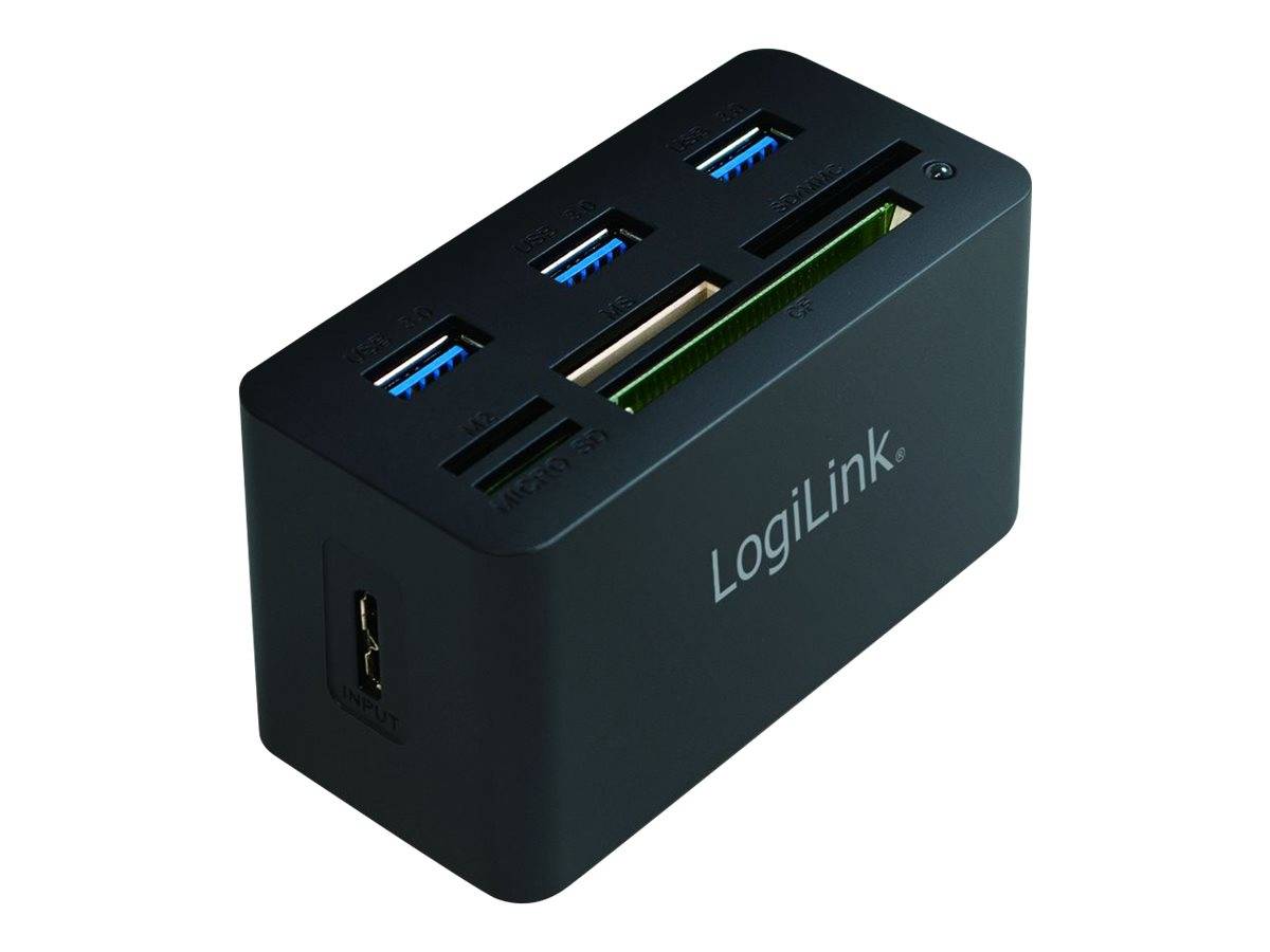 LogiLink USB 3.0 Hub with All-in-One Card Reader-0