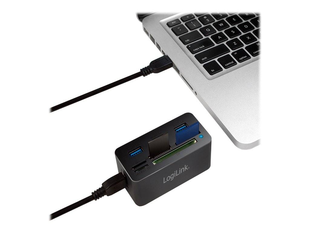 LogiLink USB 3.0 Hub with All-in-One Card Reader-4