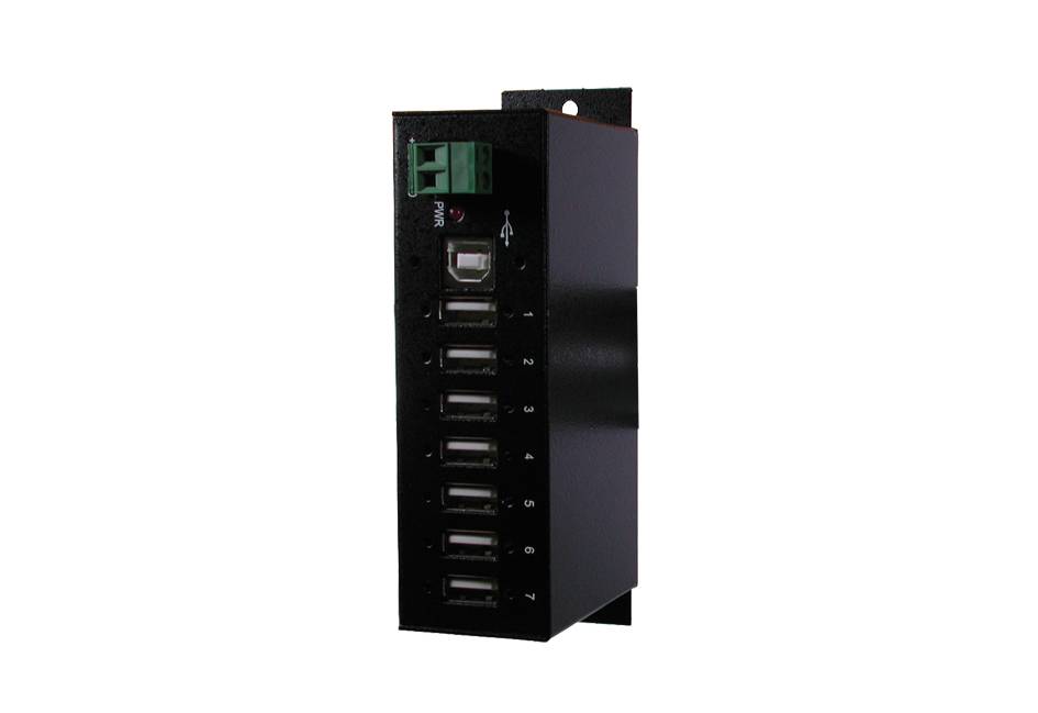 Exsys Ex 1177HMVS - Hub - 7 x USB 2.0 - an DIN-Schiene montierbar-5
