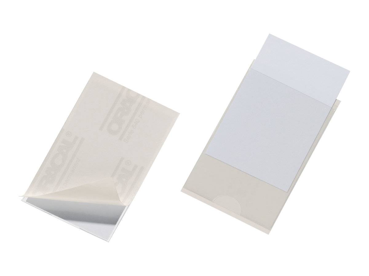 DURABLE POCKETFIX - Selbstklebende Etikettentasche - durchsichtig (Packung mit 10)-4