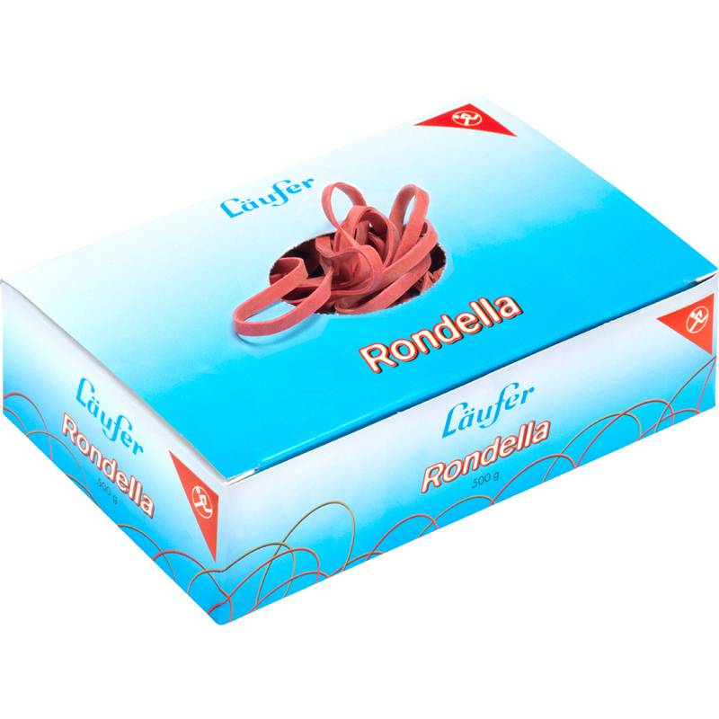 Läufer Gummibänder RONDELLA im Karton, 100 x 5 mm, 500 g