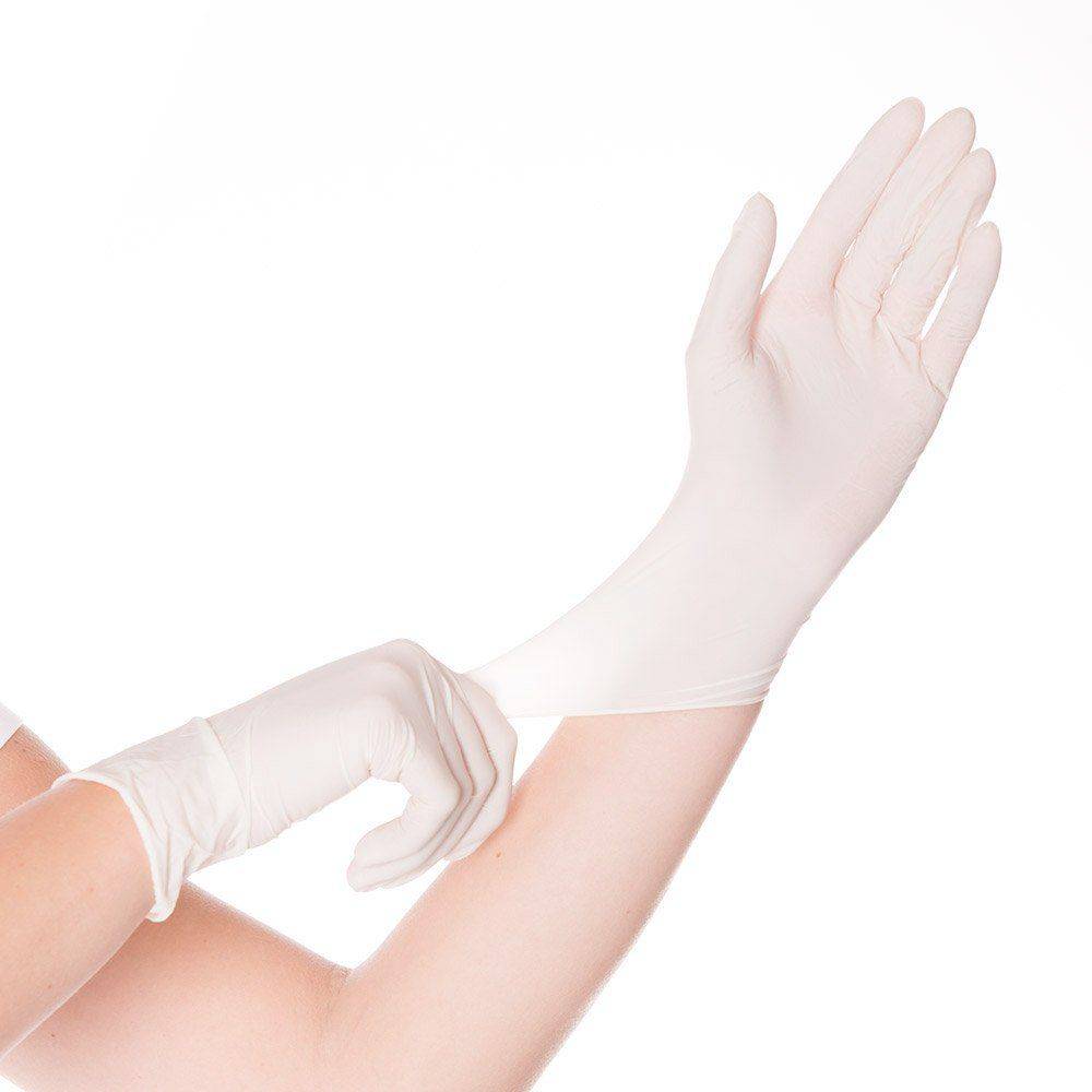 Hygostar Sense Latex-Einweghandschuh puderfrei unsteril (100 Stk.) Farbe: Beige, Gr. 8 (M)-1