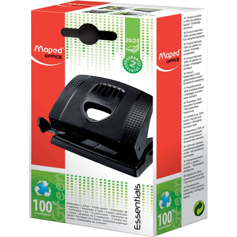 Maped Locher Essentials Green 20/25, schwarz-0