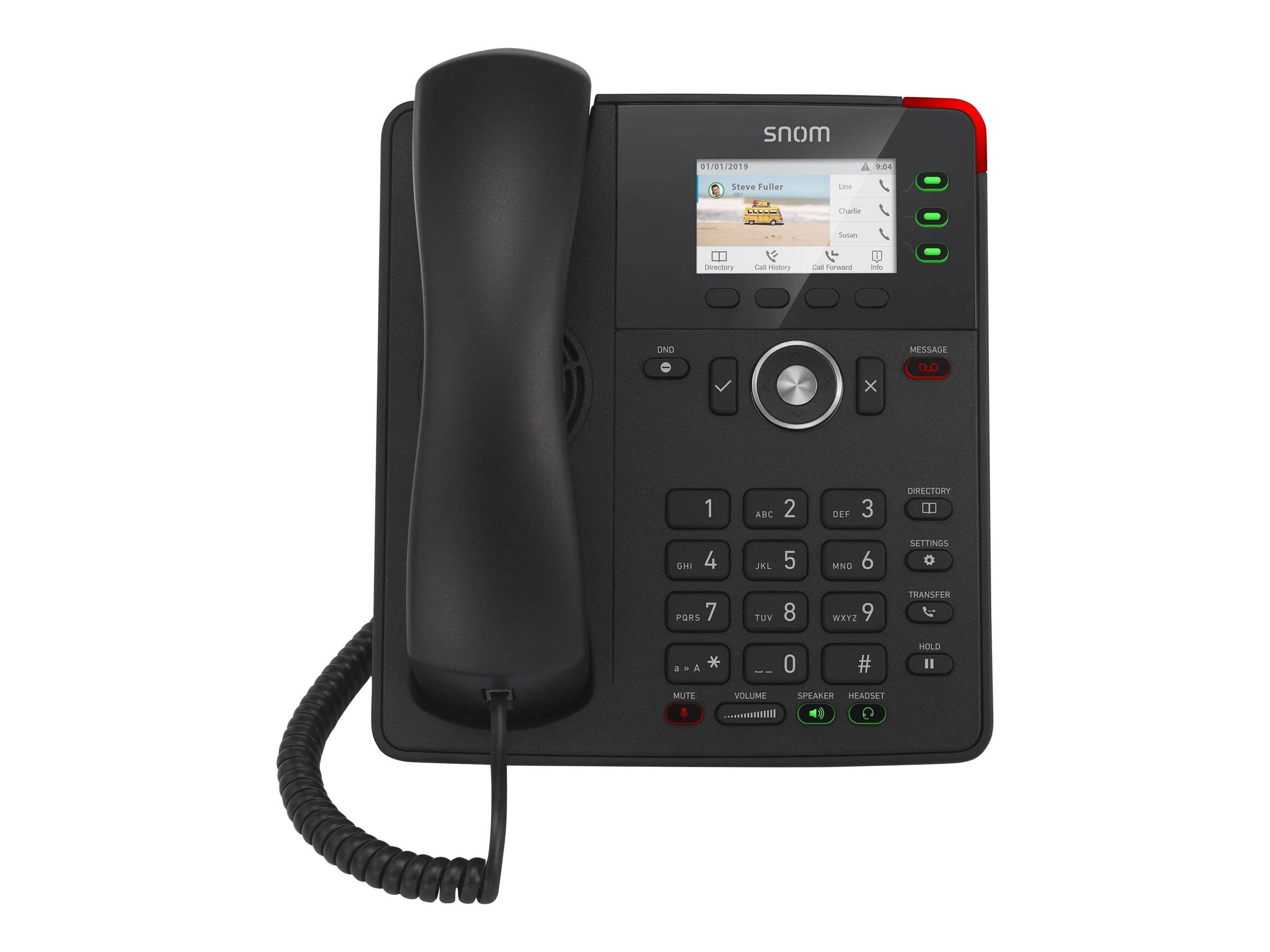 Snom D717 schwarz VoIP-Telefon Voice-Over-IP Switch SIP VOIP Ethernet Power over WLAN Freisprecheinrichtung-0