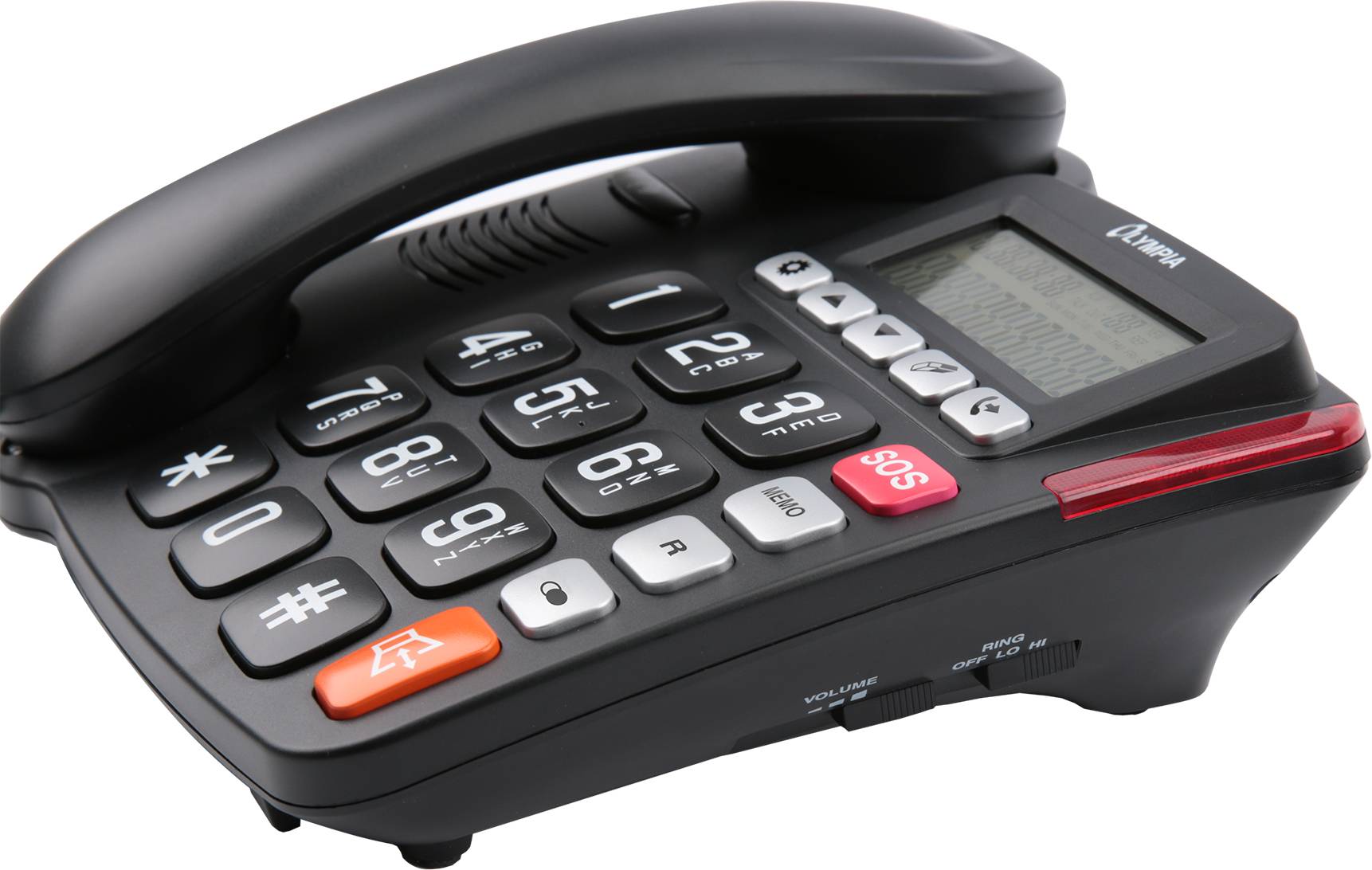 Olympia 4520, Analoges Telefon, Kabelgebundenes Mobilteil, Schwarz, Weiß-1