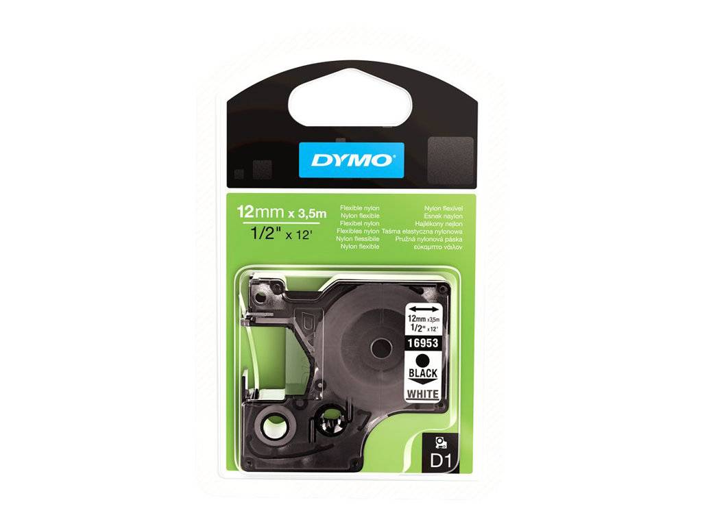 DYMO - Nylon - Schwarz auf Weiß - Roll (1.2 cm x 3.5 m) 1 Kassette(n) Flexitape-6