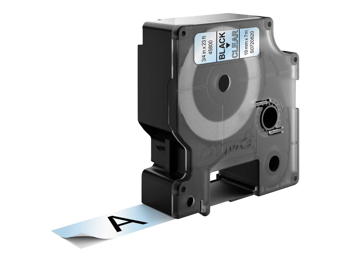 DYMO D1 - Selbstklebend - Schwarz auf Transparent - Rolle (1,9 cm x 7 m)-3