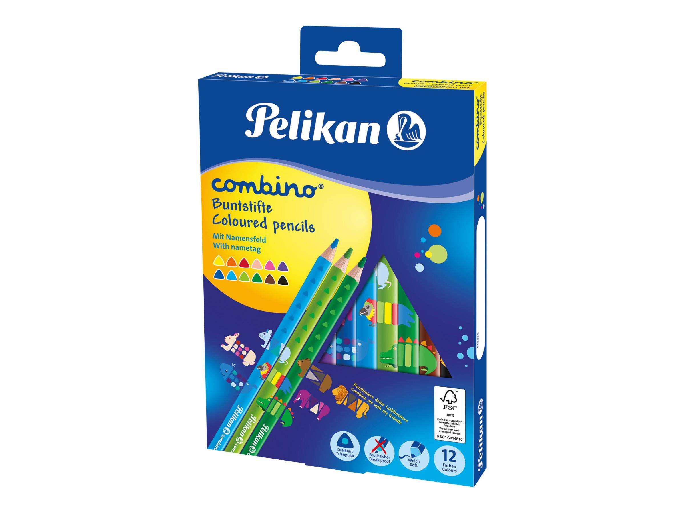 Pelikan Dreikant-Buntstifte combino, 12er Kartonetui (56811194)-0