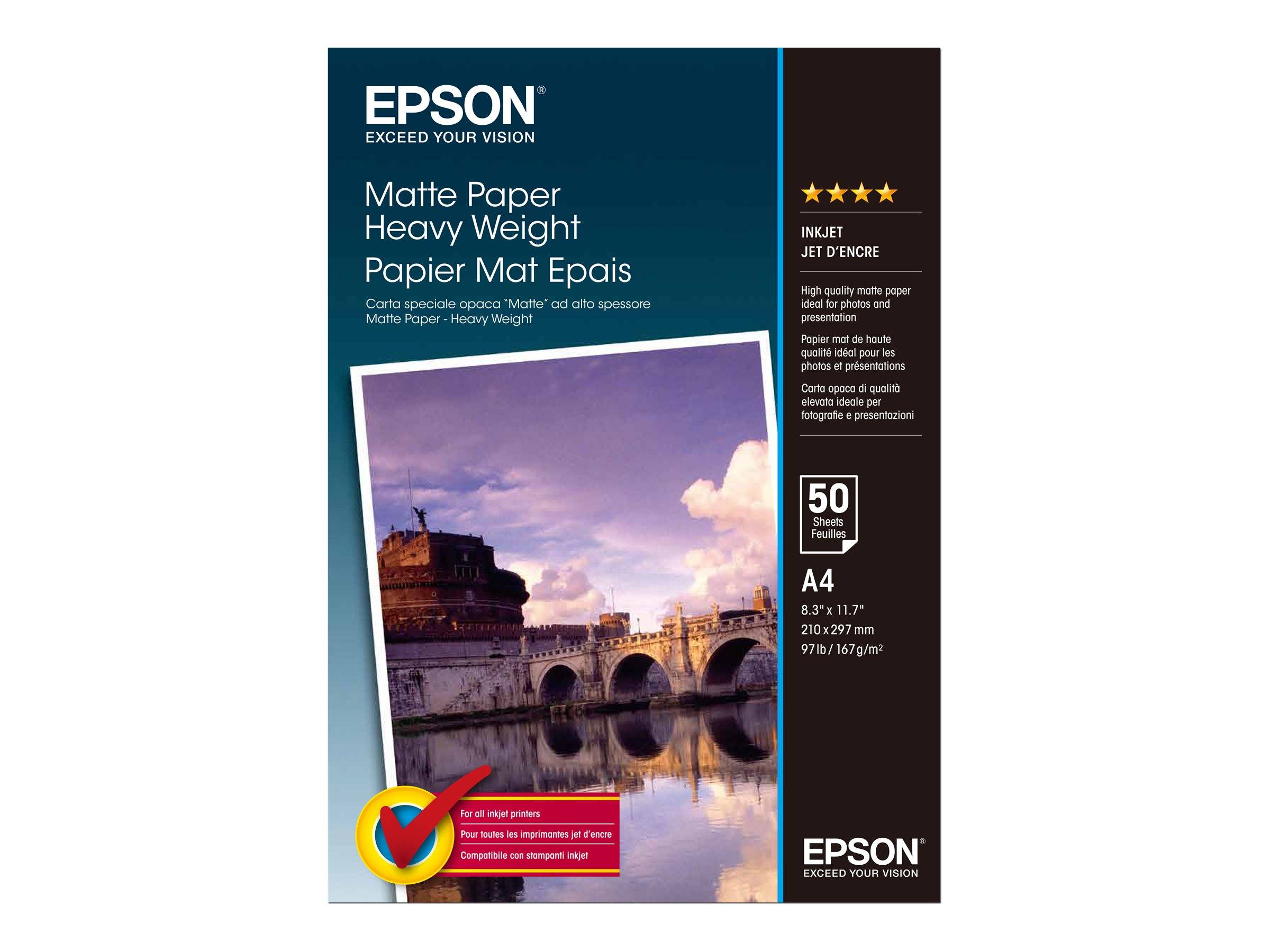 Epson - Matt - A4 (210 x 297 mm) - 167 g/m² - 50 Blatt Papier-0