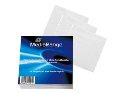 MediaRange - CD-/DVD-Hülle - Kapazität: 1 CD/DVD - weiß (Packung mit 100)-0