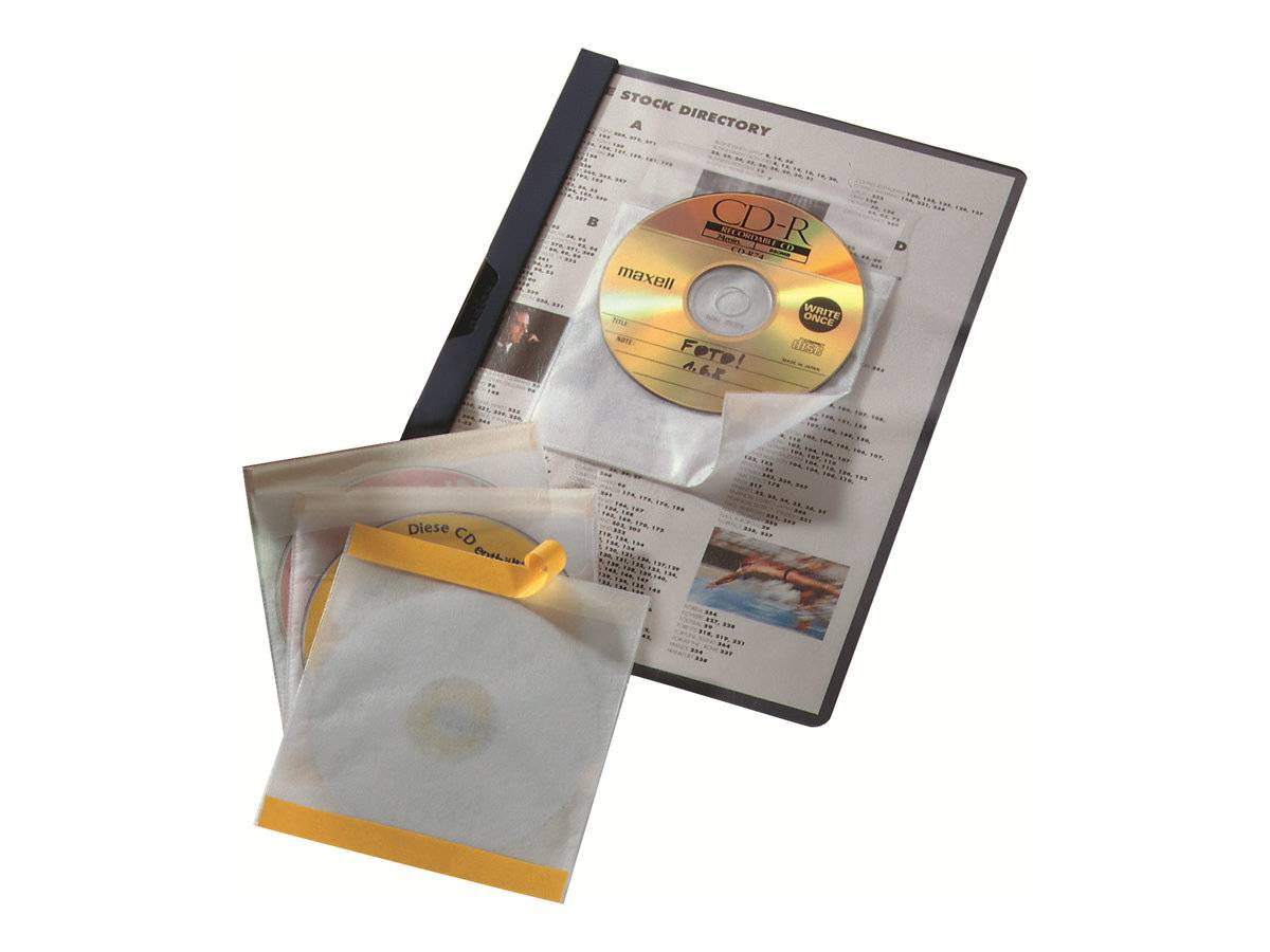 Durable CD/DVD FIX - CD-/DVD-Hülle - Kapazität: 1 CD, 1 DVD - durchsichtig (Packung mit 10)-0