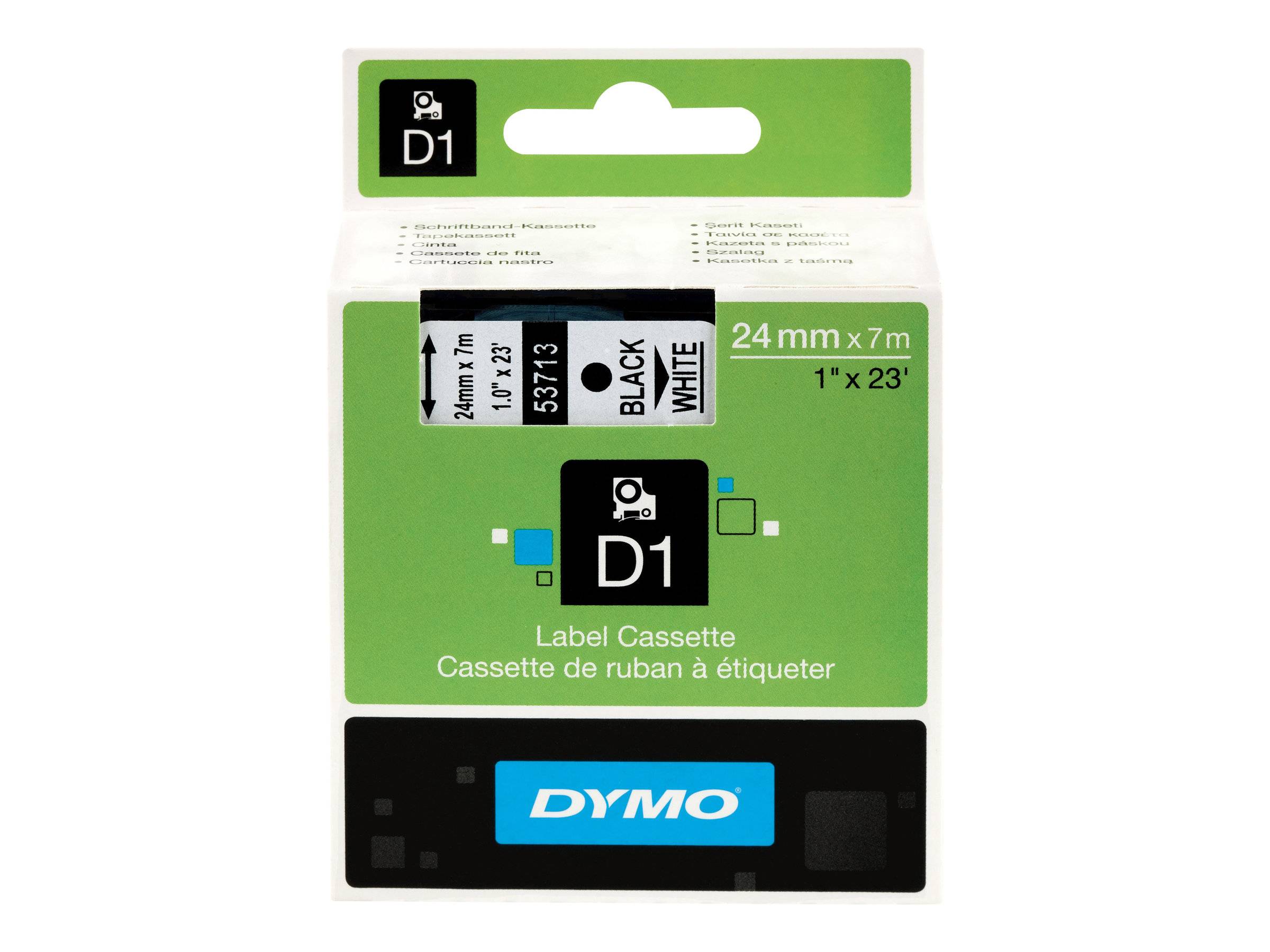 DYMO D1 - Glänzend - Schwarz auf Weiß - Rolle (2,4 cm x 7 m)-5