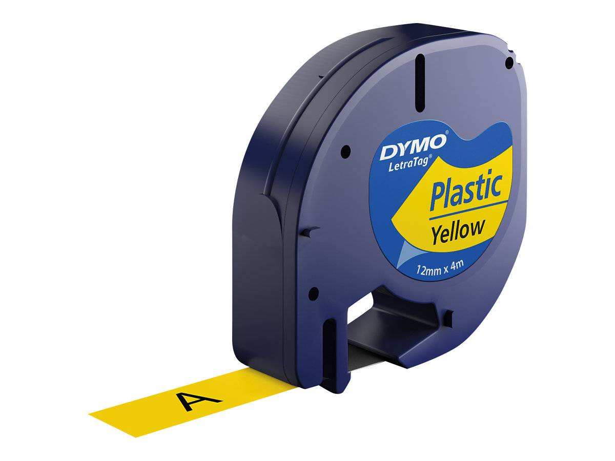 DYMO LetraTAG - Kunststoff - Schwarz auf Gelb - Rolle (1,2 cm x 4 m)-0