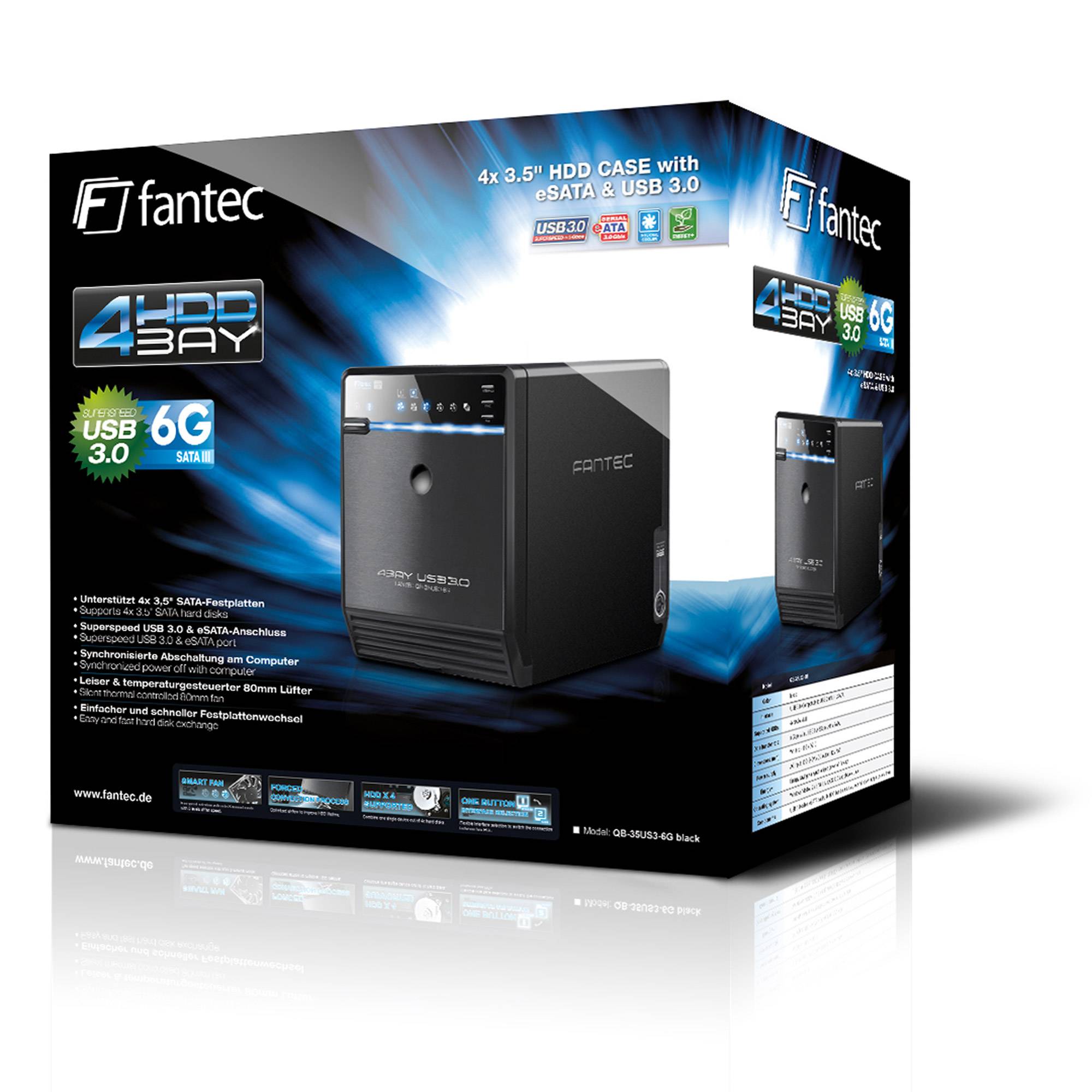 FANTEC QB-35US3-6G - Festplatten-Array - 4 Schächte (SATA-600)-4