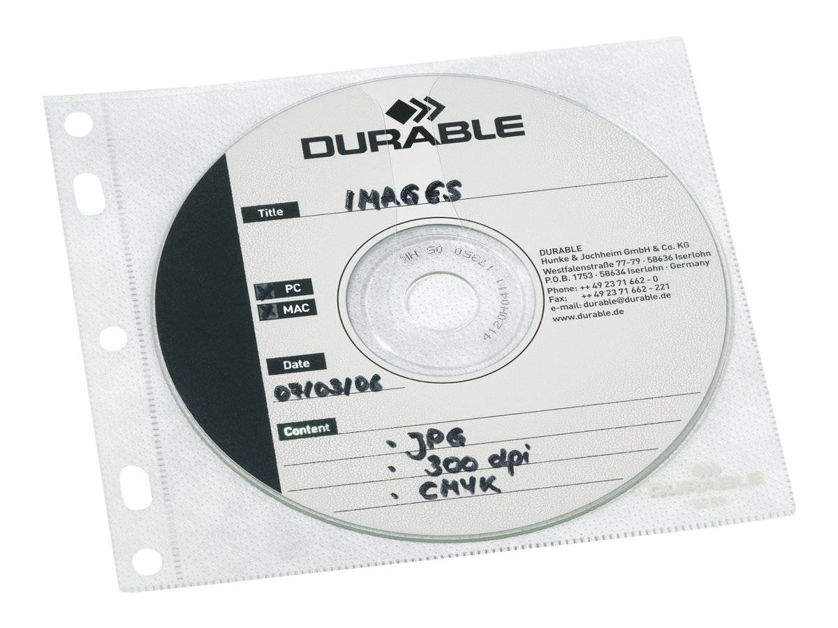 Durable CD/DVD COVER Pocket - CD/DVD-Hülle - Kapazität: 2 CD/DVD-0