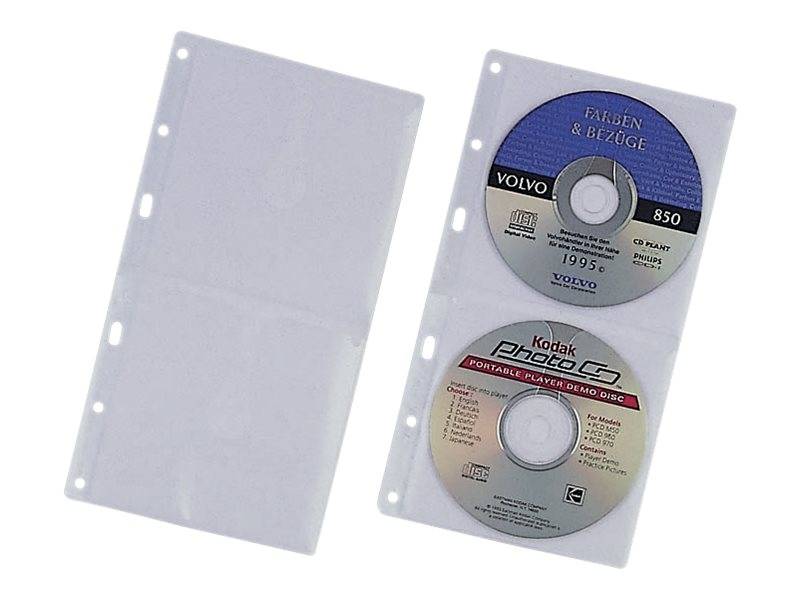 Durable CD Wallets - CD-Umschläge - Kapazität: 2 CD - durchsichtig (Packung mit 5)-0