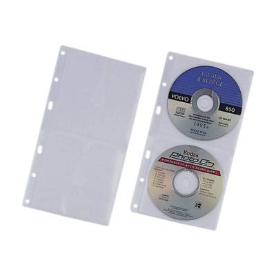 Durable CD Wallets - CD-Umschläge - Kapazität: 2 CD - durchsichtig (Packung mit 5)-0