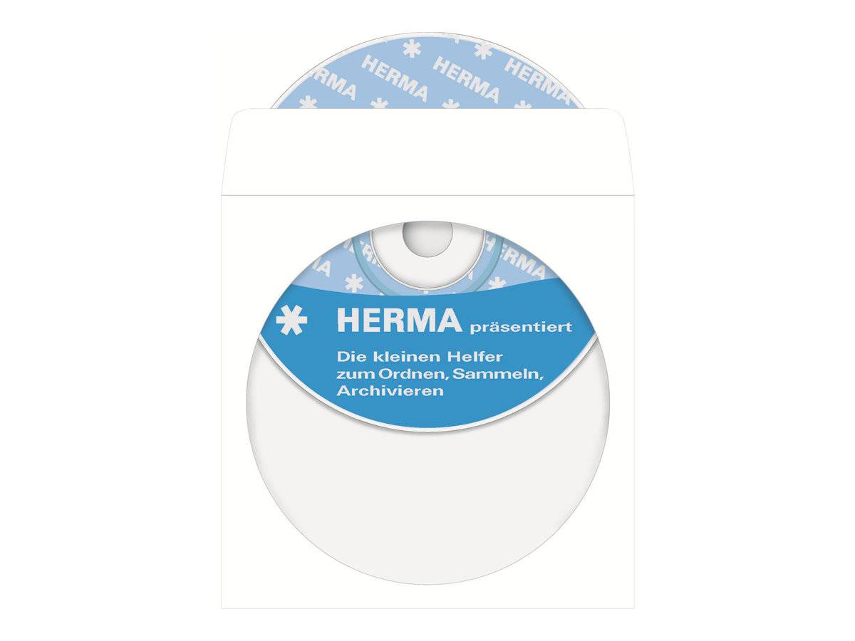 HERMA - CD-Hülle - Kapazität: 1 CD - weiß (Packung mit 1000)-0