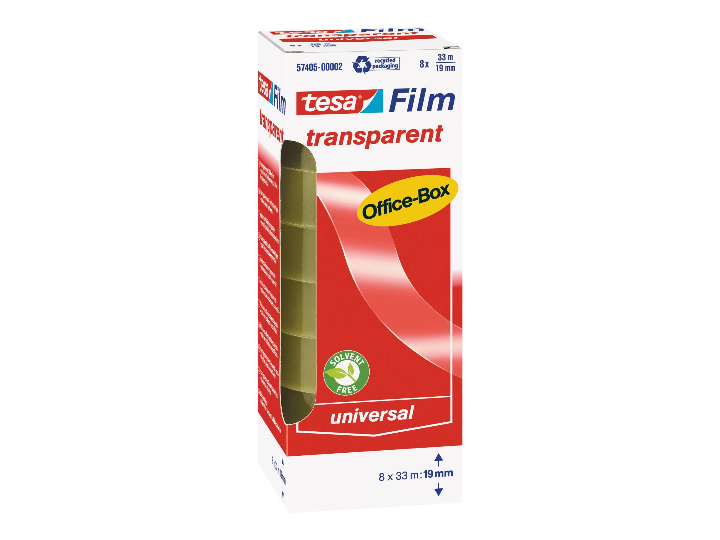 Tesafilm - Büro-Klebeband - 19 mm x 33 m - Polypropylenfolie - transparent (Packung mit 8)-7