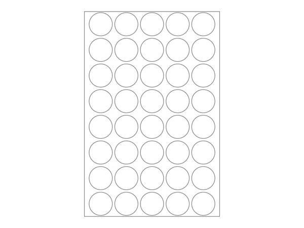 HERMA - Verschlussetiketten - 19 mm diameter - durchsichtig - Polyester (Packung mit 640)