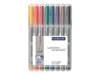 STAEDTLER Lumocolor - Filzstift - nicht dauerhaft - verschiedene Farben - 0.6 mm - fein (Packung mit 8)