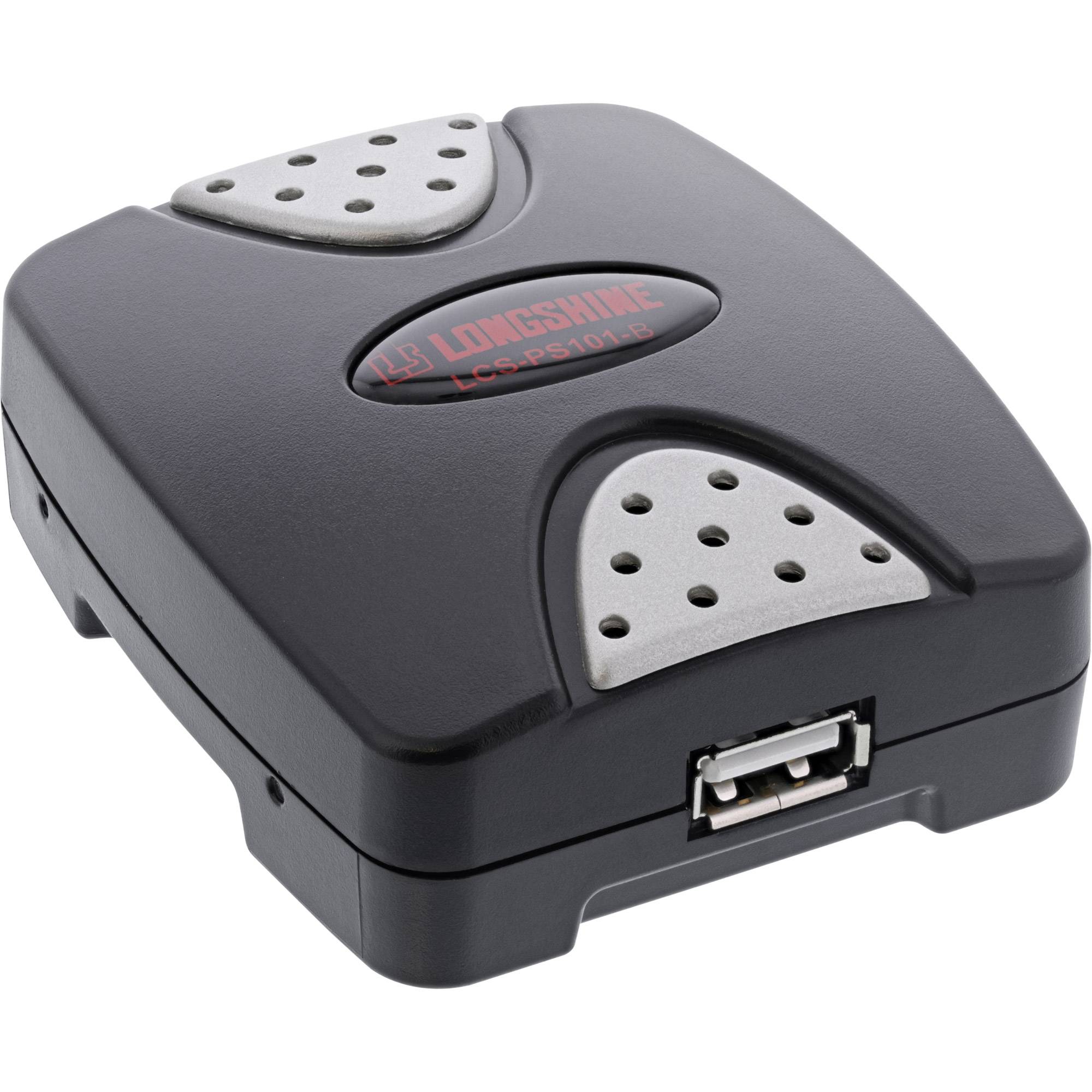Longshine Printserver 100Mbit 1x USB, LCS-PS101-B Netzwerk-Infrastruktur Mediakonverter, Modems &-5