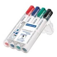 STAEDTLER Lumocolor - Marker - für Glas, Whiteboard, Porzellan - Schwarz, Rot, Blau, Grün - 2-5 mm (Packung mit 4)-3