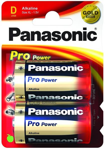 Panasonic Alkaline Pro Power LR20PPG - Batterie 2 x D-3