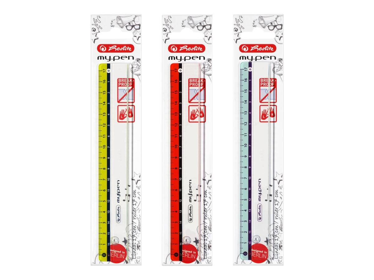 Herlitz my.pen - Lineal - 17 cm - in verschiedenen Farben verfügbar-0