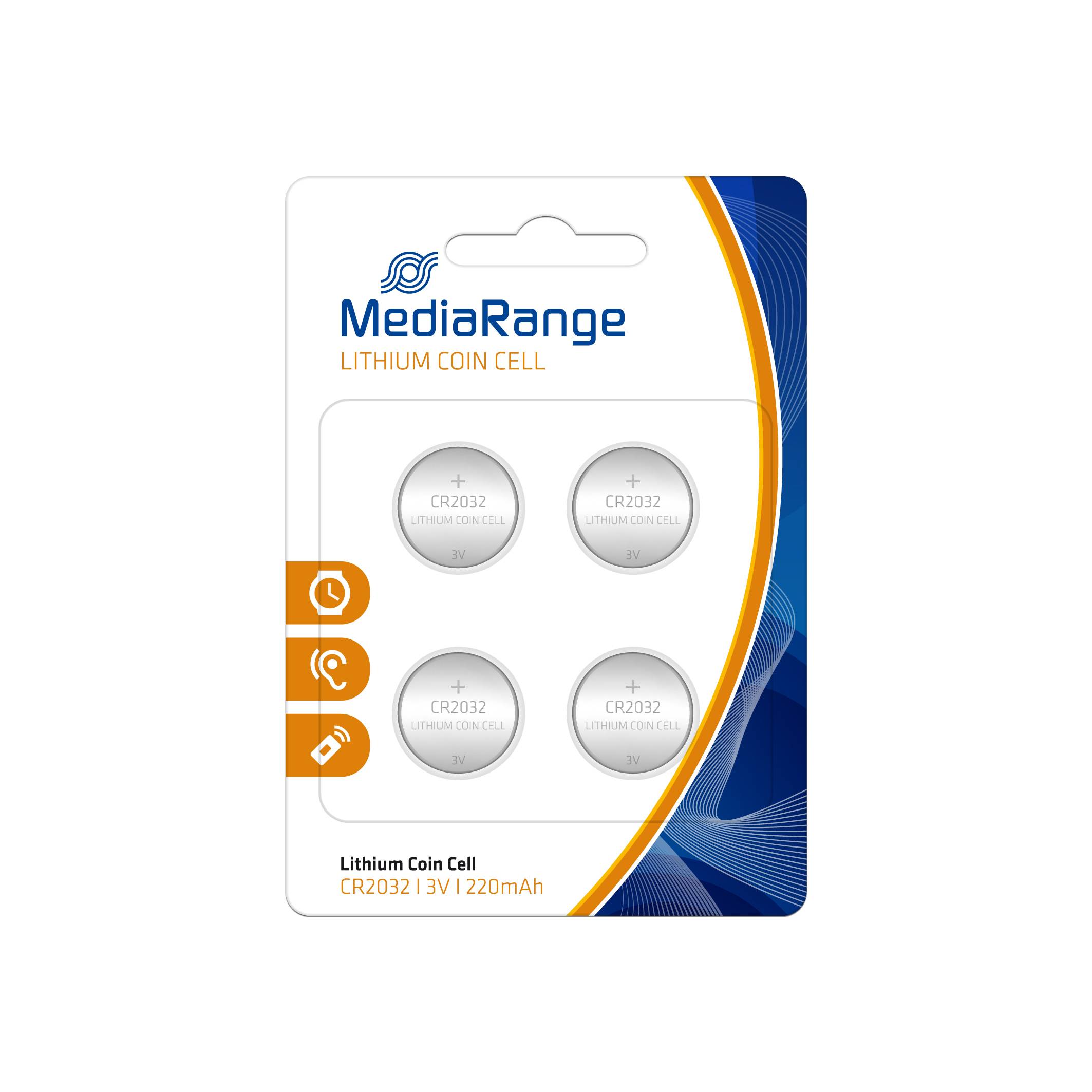 MediaRange Premium - Batterie 4 x CR2032 - Li-3
