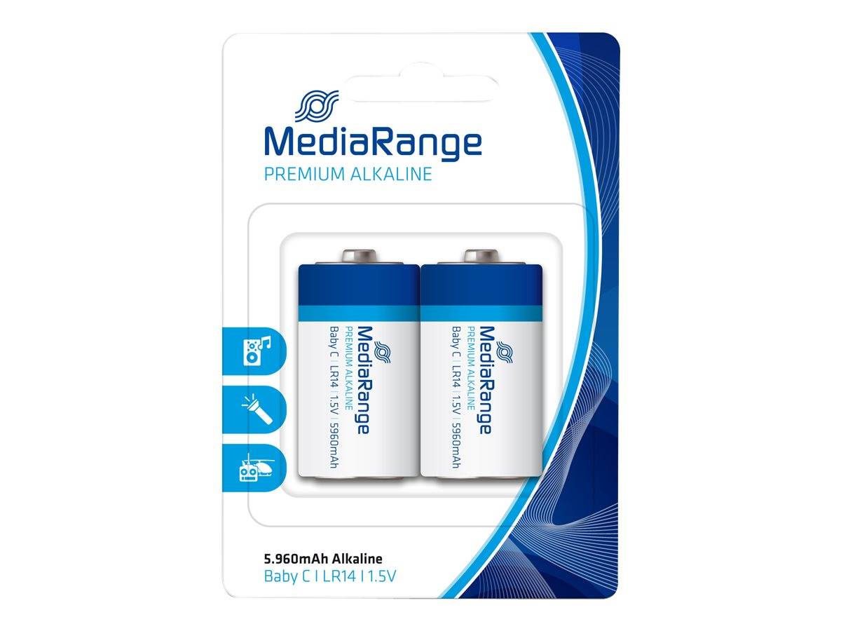 MediaRange Premium - Batterie 2 x LR14 / C Typ-0