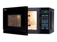 Sharp R-242(BK)W - Mikrowelle - 20 Liter - 800 W - Schwarz