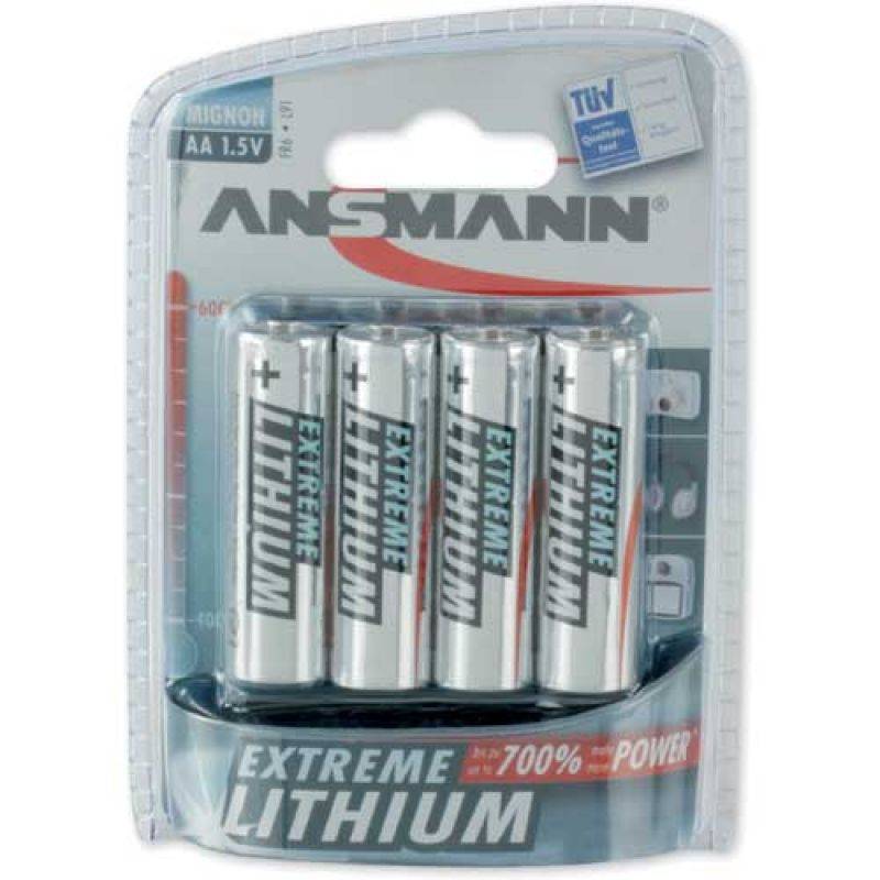 ANSMANN Mignon Extreme Lithium - Batterie 4 x AA-Typ-5