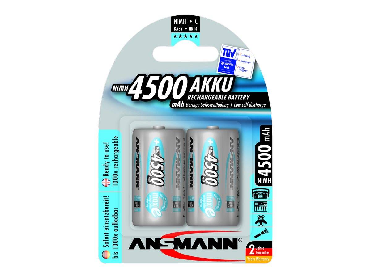 ANSMANN PREMIUM Baby C - Batterie 2 x HR14 - NiMH-0