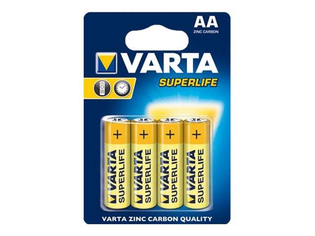 Varta Superlife - Batterie 4 x AA-Typ - Kohlenstoff-0