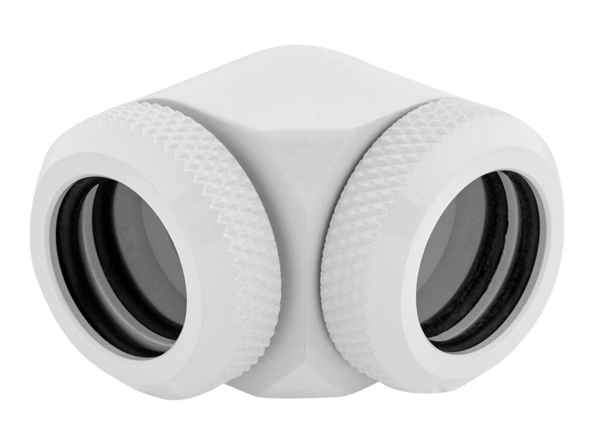 CORSAIR Hydro X Series XF Hardline 90° 14mm OD - Gewinkeltes Montageteil für Flüssigkeitskühlsystem - weiß (Packung mit-0
