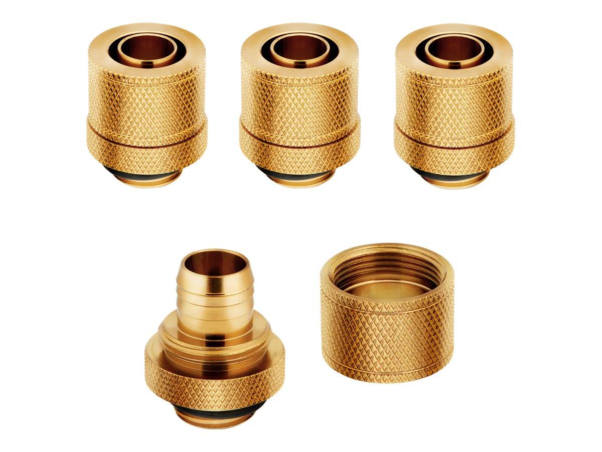 CORSAIR Hydro X Series XF Compression Fitting - Flüssigkühlsystemarmatur - Gold (Packung mit 4)-0