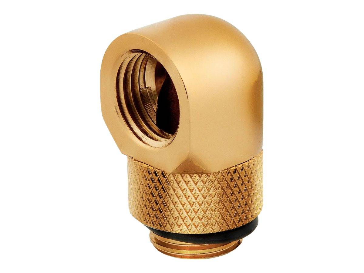 CORSAIR Hydro X Series 90° Rotary Adapter - Flüssigkühlsystemarmatur - Gold (Packung mit 2)-0