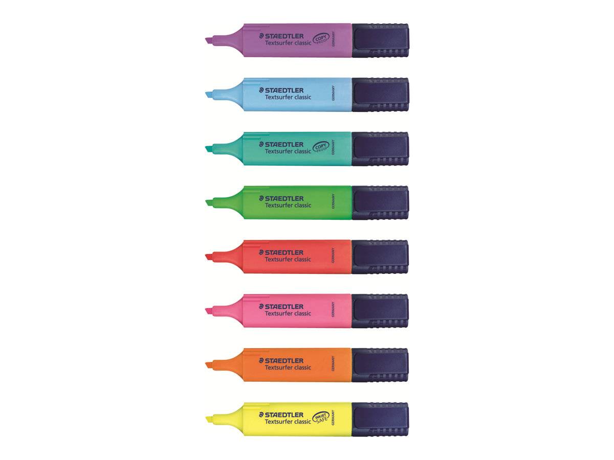 STAEDTLER Textsurfer classic - Textmarker - gemischte Farben - Pigmenttinte - 1-5 mm (Packung mit 8)-0