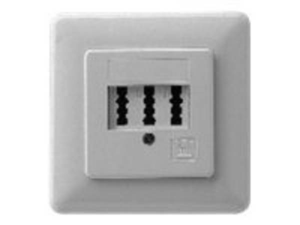 ZE-KOM 3x6 Standard - Anschlussdose, Unterputz - TAE-NFN - Pearl White - RAL 101