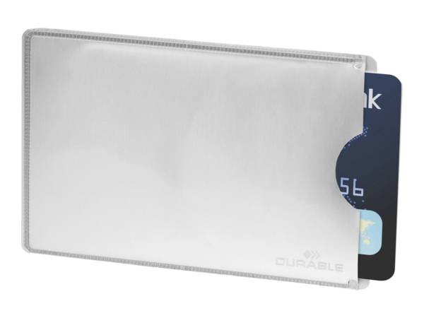 DURABLE - Visitenkartenkasten - Silber (Packung